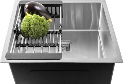 Fossa 18"x16"x09" Single Bowl Premium Handmade Kitchen Sink Matte Finish FS-01 Vessel Sink