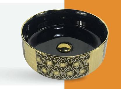 BRIGHT WORLD 102 ( 35*35*12 ) CM NEW DESIGNER VERY BEAUTIFUL ANTIQ CERAMIC WASH BASIN / Table Top Basin