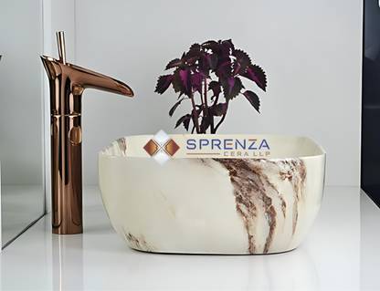 SPRENZA CERA FF 2007 Tabletop Ceramic Dimension 18 x13 Inch FF 2007 Tabletop Ceramic Dimension 18 x13 Inch Table Top Basin