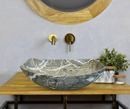 Inlet Premium Designer Ceramic Wash Basin (PB-66) (22*16*5)(M66) Table Top Basin