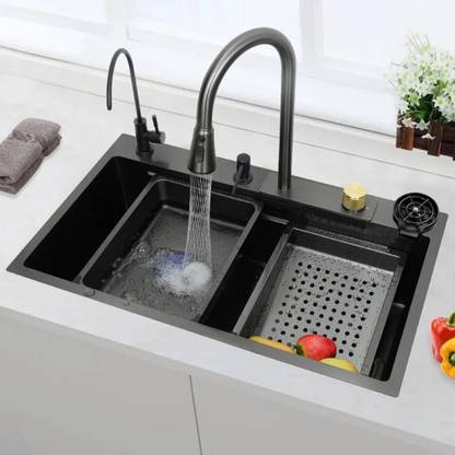 kranti 30x18x9 Inch KITCHEN MULTIFUNCTION SOLUTION ALL IN 1 Vessel Sink
