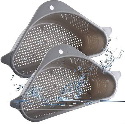 insew Multi Functional Kitchen Triangle Sink Filter Corner Sink Drain Strainer Basket Corner Basin
