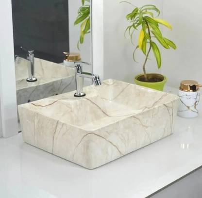 InletCera Table Top & Wall Mount Ceramic Wash Basin(40) (16*12*5)(M40) Wall Hung Basin