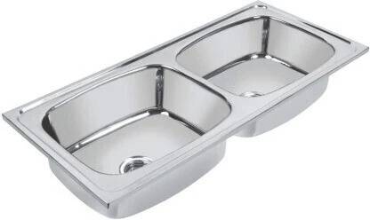 Goonj Glossy Finish Stainless Steel Sink with SS Coupling And adjustable Plastic Pipe Monarch_37x18x8_DB Vessel Sink