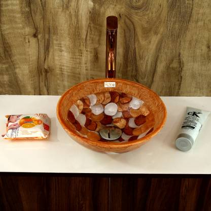 Actino 12 x 12 Round Table top designer premium counter top wash basin Round ( 12 x 12 ) size Table Top Basin