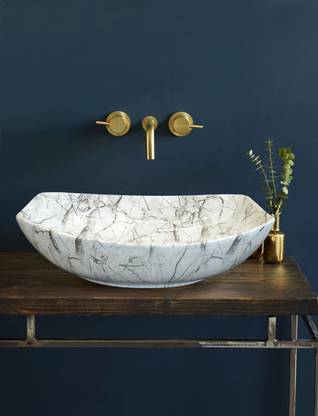 DELTA Table Top Premium Designer Ceramic Wash Basin(M44) (22*15*5)(M44) Table Top Basin