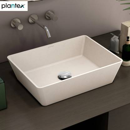 Plantex Quartz Wash Basin for Bathroom/Tabletop Washbasin/Counter Top Basin Wash Basin for Bathroom/Quartz Basin/Square Table Top Basin/Wash Basin for Home Counter Top