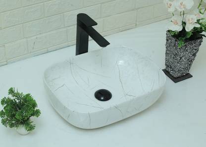 NEXIS Premium Designer Ceramic Wash Basin (18X13X5) N129 Table Top Basin
