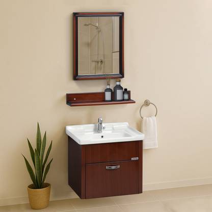 Plantex Wash Basin with Cabinet/Unbreakable Wall Mount Vanity with Cabinet Cabinet for Bathroom Organizer - (APS-561) Wall Hung Basin