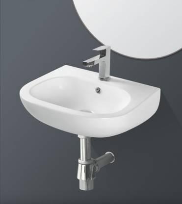 Ceramic Table Top / Wall Mounted Wash Basin 20 X 17 x 5 Inch White Color Wash Basin Wall Hung Basin