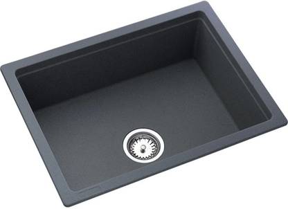 Kaff Metallic Black GRANITE Kitchen Sink 24*18 KSG24SB-BLK Under Counter Basin
