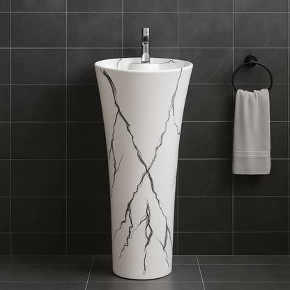 CARA MARK wash basin standing|wash basin|basin| /Modern Pedestal Wash Basins/One Piece Pedestal/ Pedestal Basin