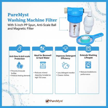 PureMyst Washing Machine Filter, Hard Water & Anti-Scale Softener view 3