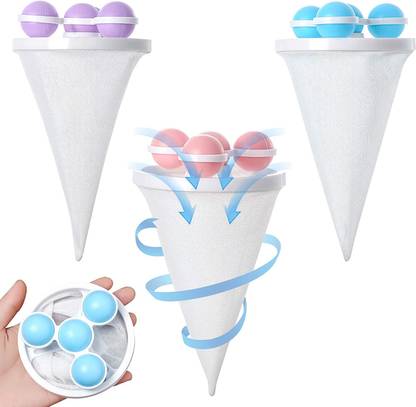 K.B.SALES 3 Pcs Washing Machine Floating Lint Net Hair Filter Remover Washing Machine Dryer Lint Filter