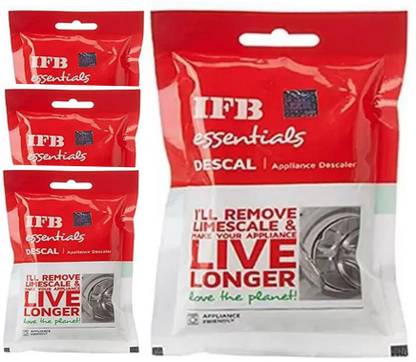 DSCALE Descaling Powder for I F B Front Load and Top Load Pack of 4 (100 Gm) Washing Machine Soap Dispenser