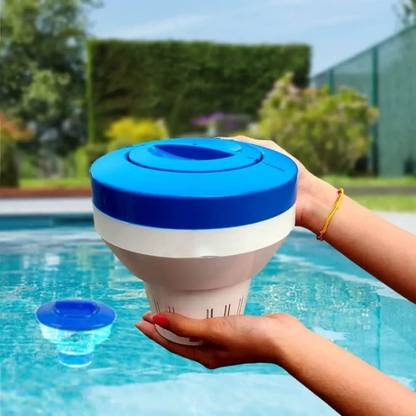 POOLTEC Swimming Pool Floating Chlorine Dispenser, Skimmer type & Overflow Pools Washing Machine Soap Dispenser