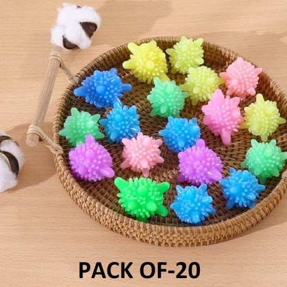 REVATAKG Corona Shape Washing Laundry Ball Soft Silicone Washing Machine Laundry Ball Detergent Bar