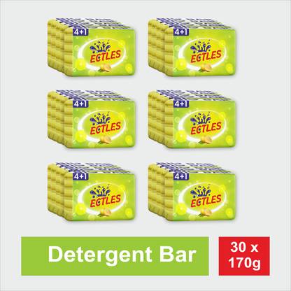 ECTLES Big Bar Soap Super Value Pack ( 5100 G Pack Of 30 ) Detergent Bar