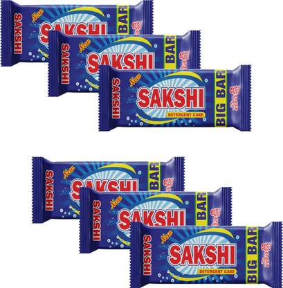 SAKSHI DETERGENT CAKE Sakshi Detergent Bar Family Pack For Medium-Sized Households Detergent Bar