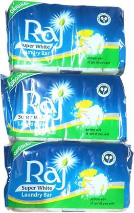 RAJ SUPER WHITE LAUNDRY BAR Detergent Bar