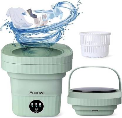 eneeva Mini Foldable Portable 9L Washing Machine | Semi Automatic 3 Modes, Washer+Dryer Washing Machine Door Hinge