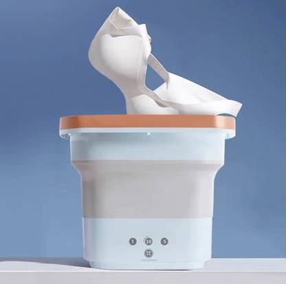 lukzer Mini Portable Folding Washing Machine Cloth Washer Spin Dryer Collapsible Bucket Washing Machine Door Hinge