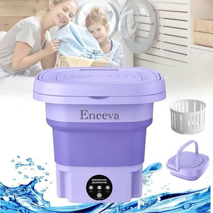 eneeva Mini Foldable Washing Machine High Powered Motor Automatic Cleaning Washer Washing Machine Door Hinge