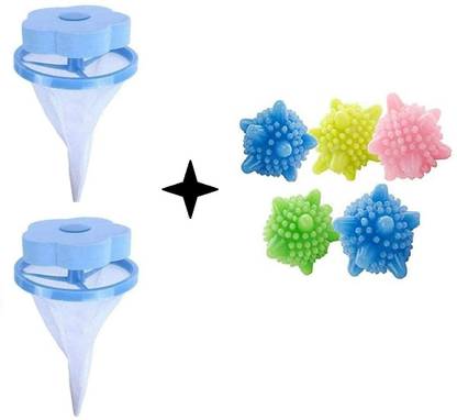 Sindhia 2 Pcs lint Remover for Washing Machine and get Free 5 Pcs Laundry Balls Washing Machine Net
