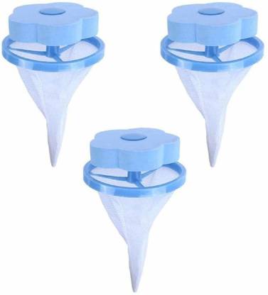 GVJ TRADERS 3 Pcs Washing Machine Floating Lint Mesh Bag Net Pouch Hair Catcher Lint Catcher Washing Machine Net