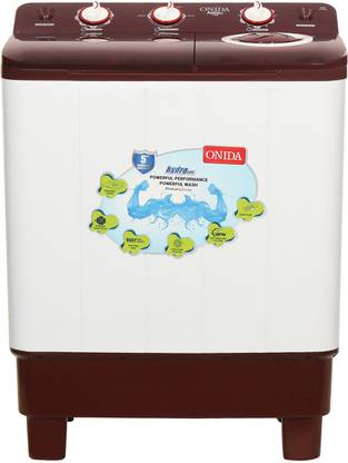 ONIDA 7 kg Semi Automatic Top Load Washing Machine Red