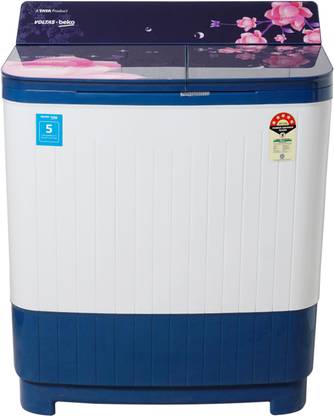 Voltas Beko 8 kg Semi Automatic Top Load Washing Machine Blue, White