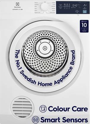 Electrolux 7.5 kg Smart Sensors, Colour Care,Venting Dryer with Reverse Tumbling, White,UltimateCare 300, Dryer White