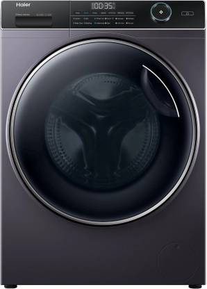 Haier 9 kg Fully Automatic Front Load Washing Machine with In-built Heater Black