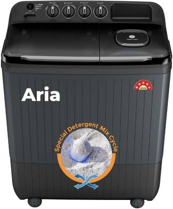 Lloyd 9 kg Semi Automatic Top Load Washing Machine Black, Grey