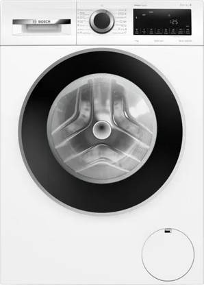 BOSCH 7 kg Fully Automatic Front Load Washing Machine with In-built Heater White