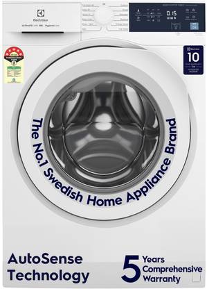 Electrolux 9 kg 5 Star EcoInverter, 40C Vapour Wash,UltimateCare 300 Fully Automatic Front Load Washing Machine White