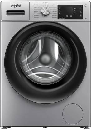 Whirlpool 8 kg Fully Automatic Front Load Washing Machine with In-built Heater Black