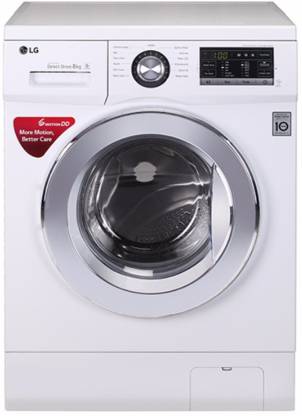 LG 8 kg Fully Automatic Front Load Washing Machine with In-built Heater White