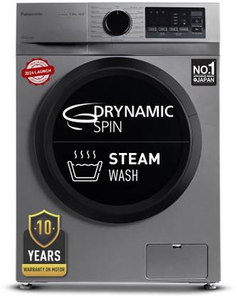 Panasonic 7 kg Fully Automatic Front Load Washing Machine with In-built Heater Silver