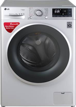 LG 8 kg Inverter Fully Automatic Front Load Washing Machine with In-built Heater Silver
