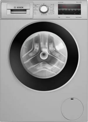BOSCH 8 kg Fully Automatic Front Load Washing Machine with In-built Heater Silver