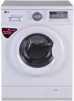 LG 6 kg Fully Automatic Front Load Washing Machine with In-built Heater White