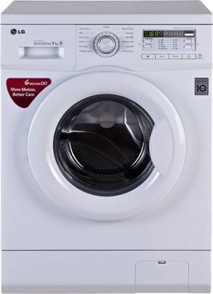 LG 7 kg Fully Automatic Front Load Washing Machine with In-built Heater White