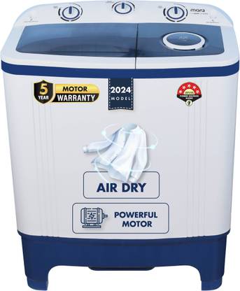 MarQ by Flipkart 7 kg 5 Star Rating Innowash Range Semi Automatic Top Load Washing Machine Blue, White