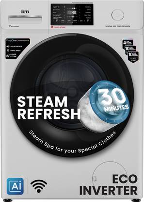 IFB 7 kg 5 Star with Steam Refresh program, 9 Swirl Wash, Eco Inverter, Powered by AI with Wifi Fully Automatic Front Load Washing Machine with In-built Heater Grey