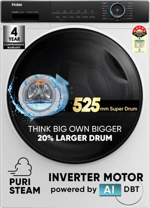 Haier 8kg 5★ Fully Automatic Front Load — Direct Motion Motor, ABT Technology