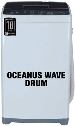 [For ICICI Credit Card] Haier 6.5 kg 5 Star Oceanus Wave Drum Washing Machine Fully Automatic Top Load Brown, Grey  (HWM65-AE)