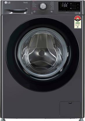 LG 9 kg Fully Automatic Front Load Washing Machine with In-built Heater Black