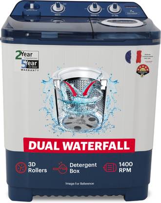Thomson 7 kg 5 Star Aqua Magic Semi Automatic Top Load Washing Machine Blue