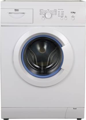 Haier 5.5 kg Fully Automatic Front Load Washing Machine with In-built Heater Silver